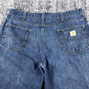 Carhartt Jeans Mens 38x34 Blue Relaxed Fit Straight Leg Denim Workwear 100135